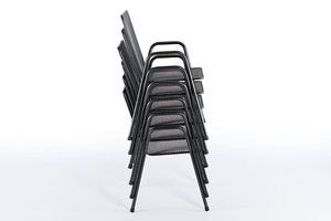 Das Stuhlmodell Chicago macht auch in gestapelter Form einen guten und soliden Eindruck